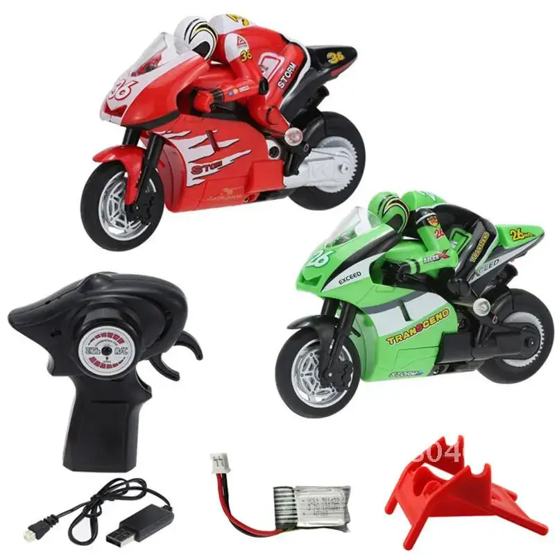 RC Motorcycle Electronic Remote Control Racing Car High Speed Electric Off-Road Car Rechargeable 2.4Ghz Stunt Motorbike For Boys