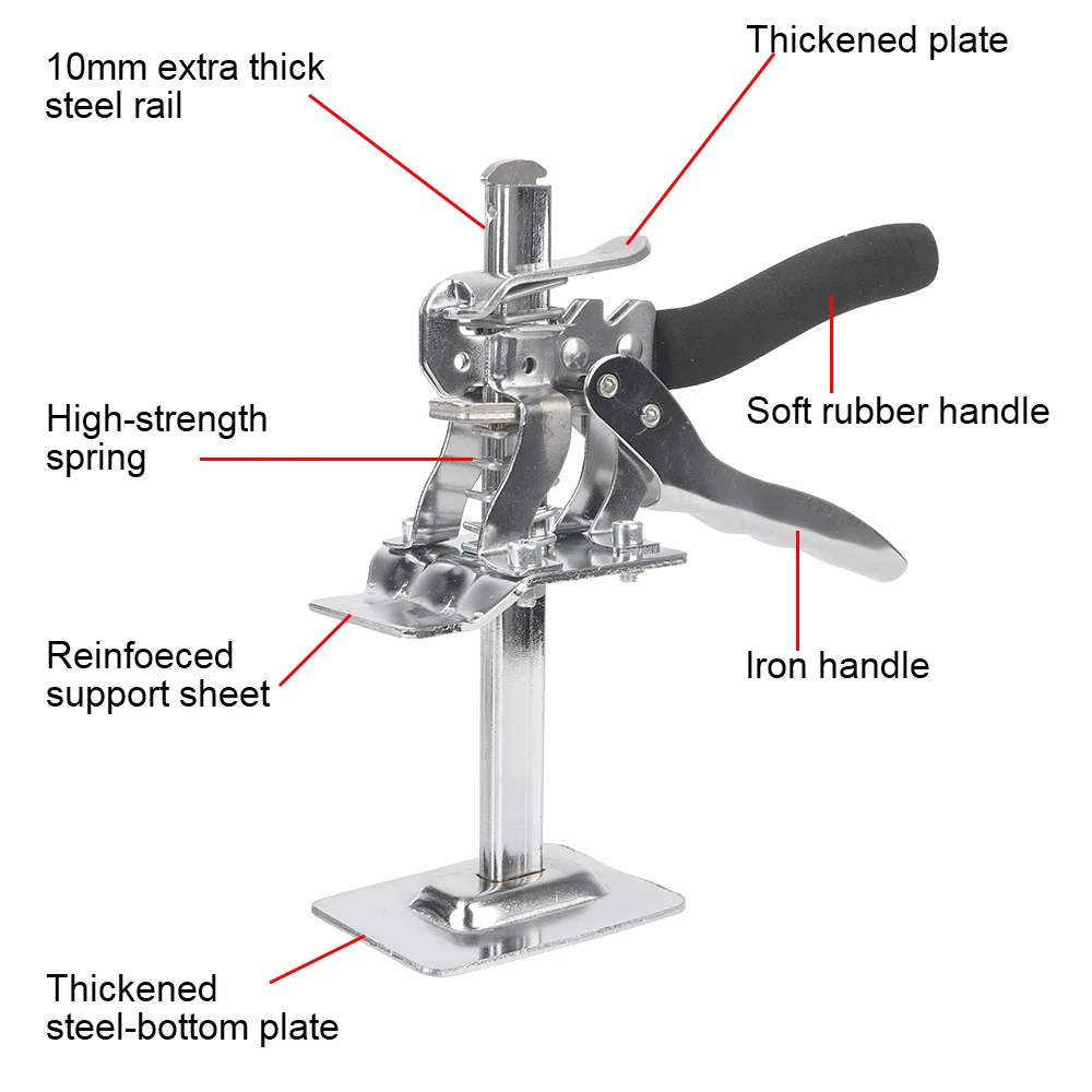 Hand Lifting Tool Door Panel Drywall Lifting Elevator Tool Cabinet Board Lifter Tile Height Adjuster Labor-Saving Arm Jack