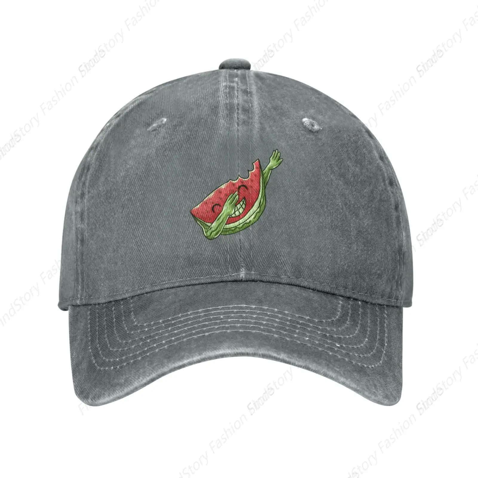 Cute Watermelon Baseball Cap Unisex Vintage Trucker Denim Hat Adjustable Cowboy for Men Women Casual Hip-hop Sports