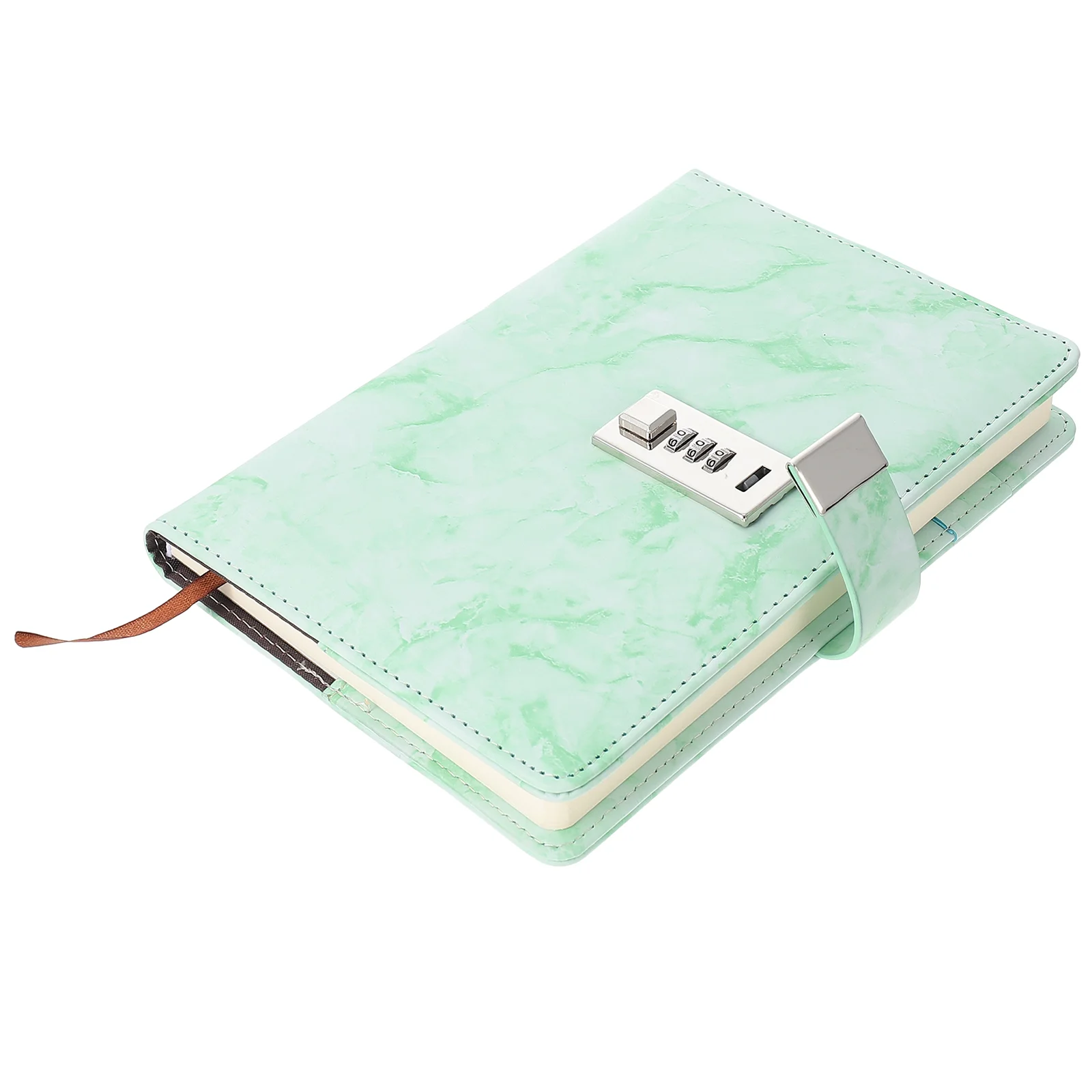 

Journal Portable Password Notebook Student Travel Notebooks Travelers Record Accessory Pu Office Multi-function Lock