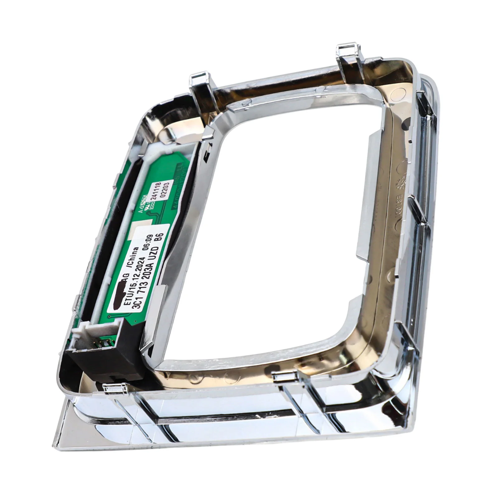 

As Shown In The Picture Chrome Shift Cover Black And Silver Finish Easy Installation Non-deformation Feature Auto Interior