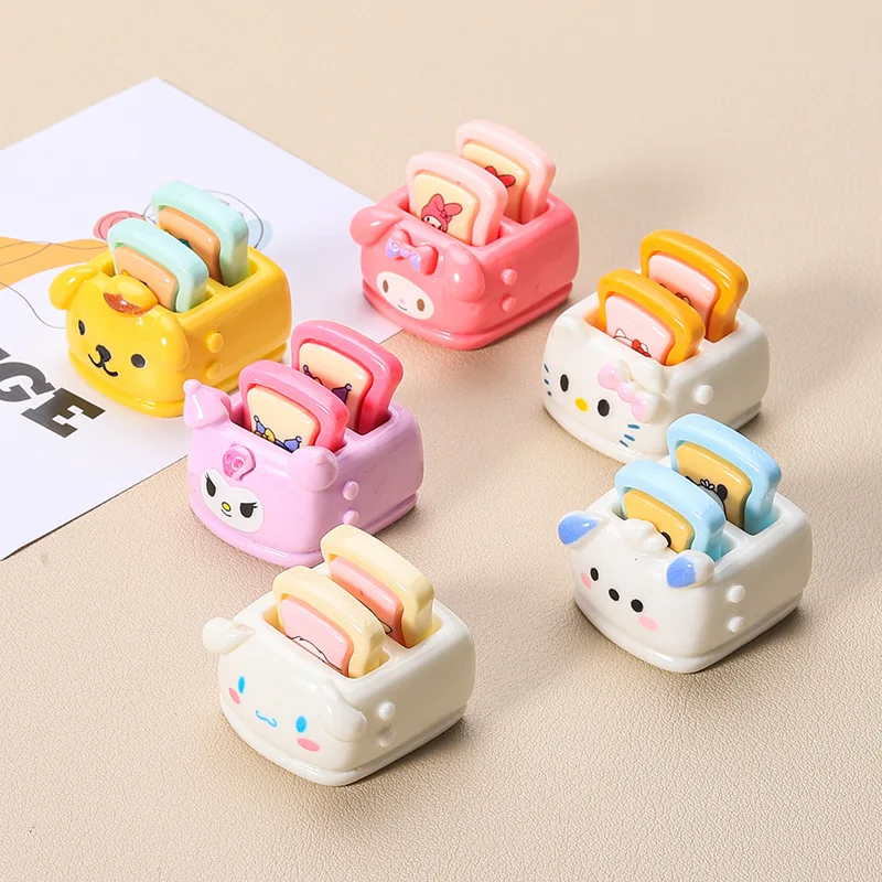 Sanrio Bread Maker DIY Resin Accessories Car Ornaments Home Decor Keychain Girls Play House Toys Holiday Gifts for Children