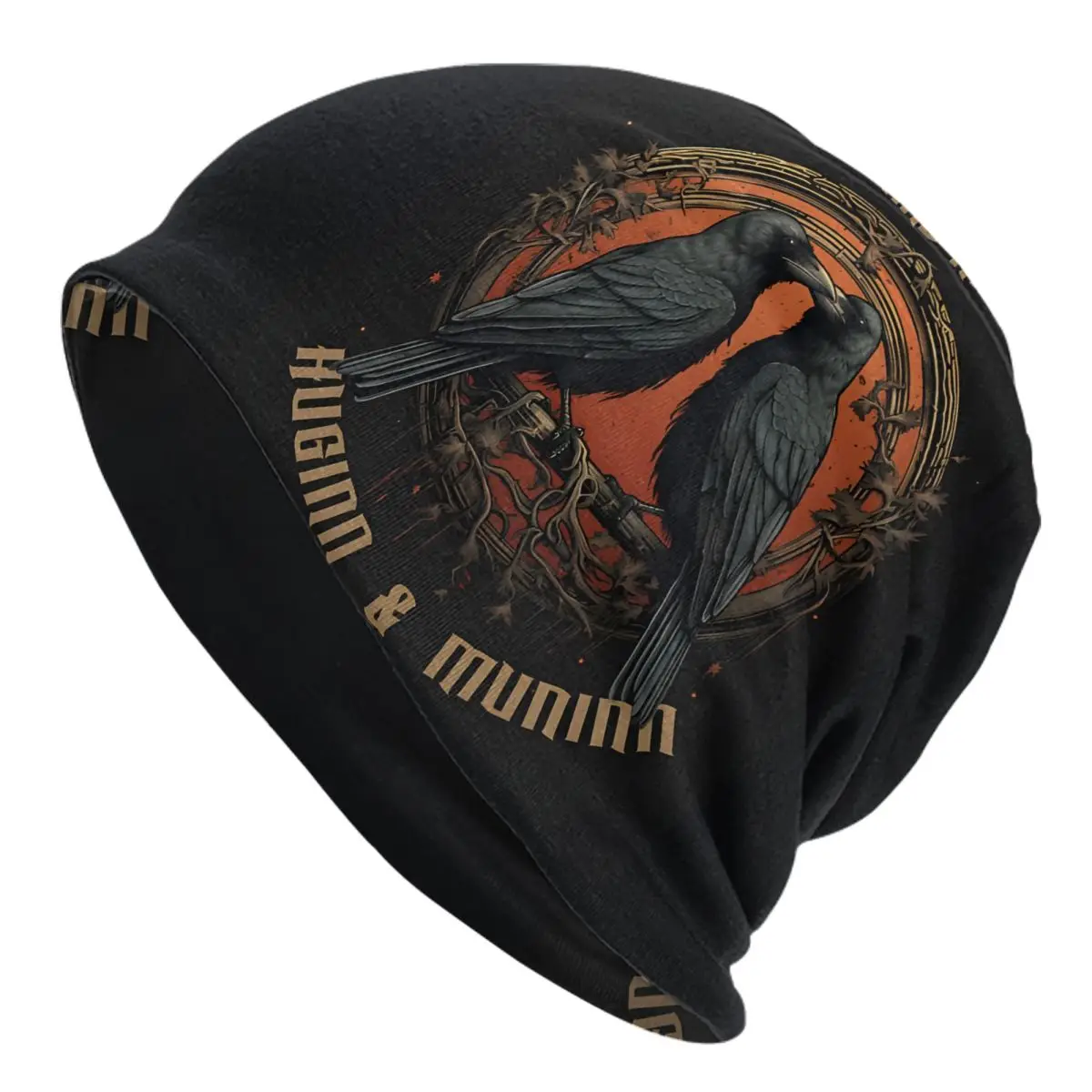 Odin Ravens Huginn Muninn Norse Mythology Viking Beanies Caps Hat Fashion Bonnet Hats Men