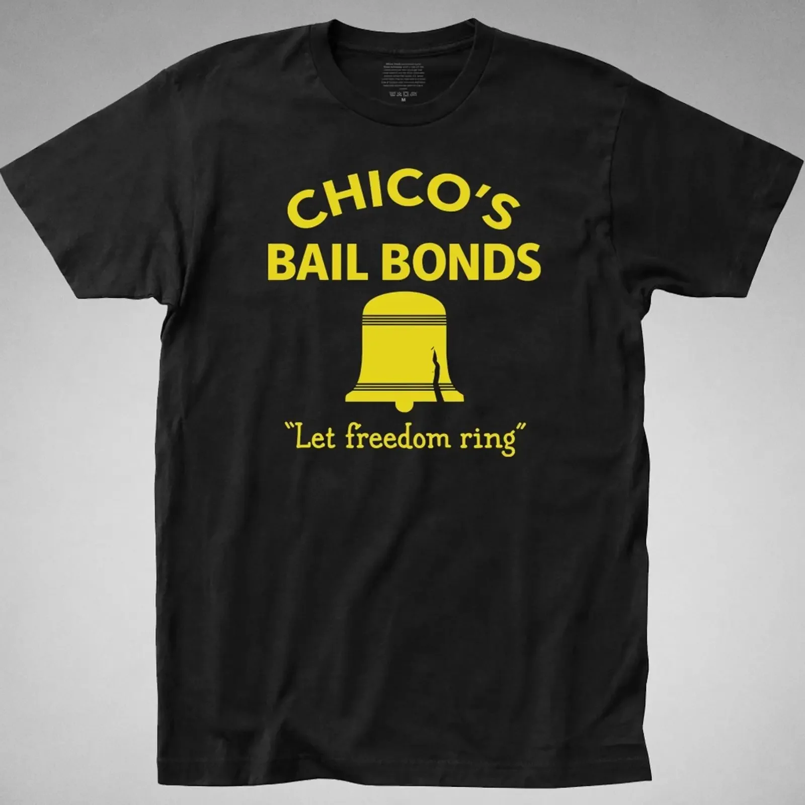 CHICO'S Bail Bonds T SHIRT chicos tee baseball bad news bears logo 70s jersey vintage Washed Slightly Stretched Unisex Soft