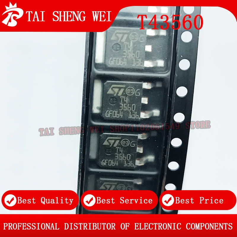 

10 шт. T43560 T4 3560 T435-600B TO252 T 435600 BTR T435-600B-TR 600В 4А Новый Оригинал
