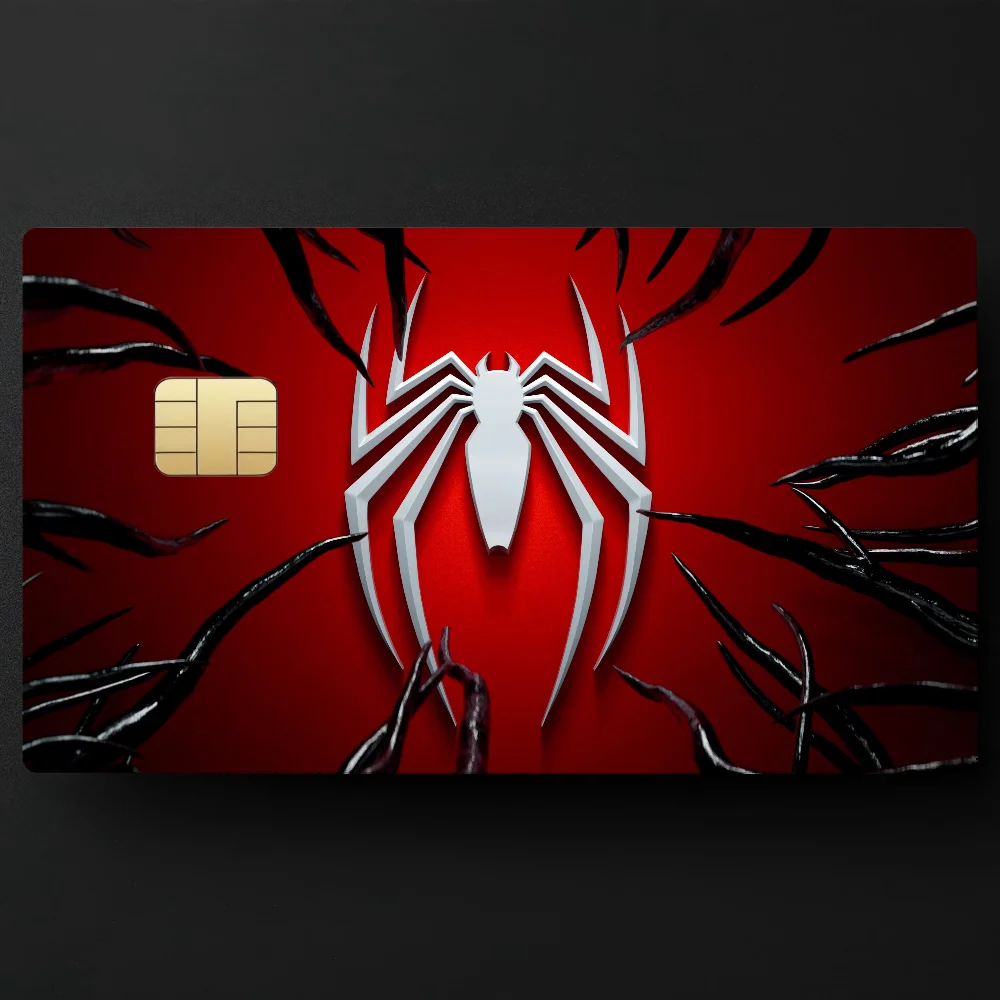 S-spiderman-N أنيمي الكرتون الدب الجلد ملصق فيلم الشريط الحال بالنسبة لبطاقة الخصم الائتمانية الكبيرة الجانب الأمامي