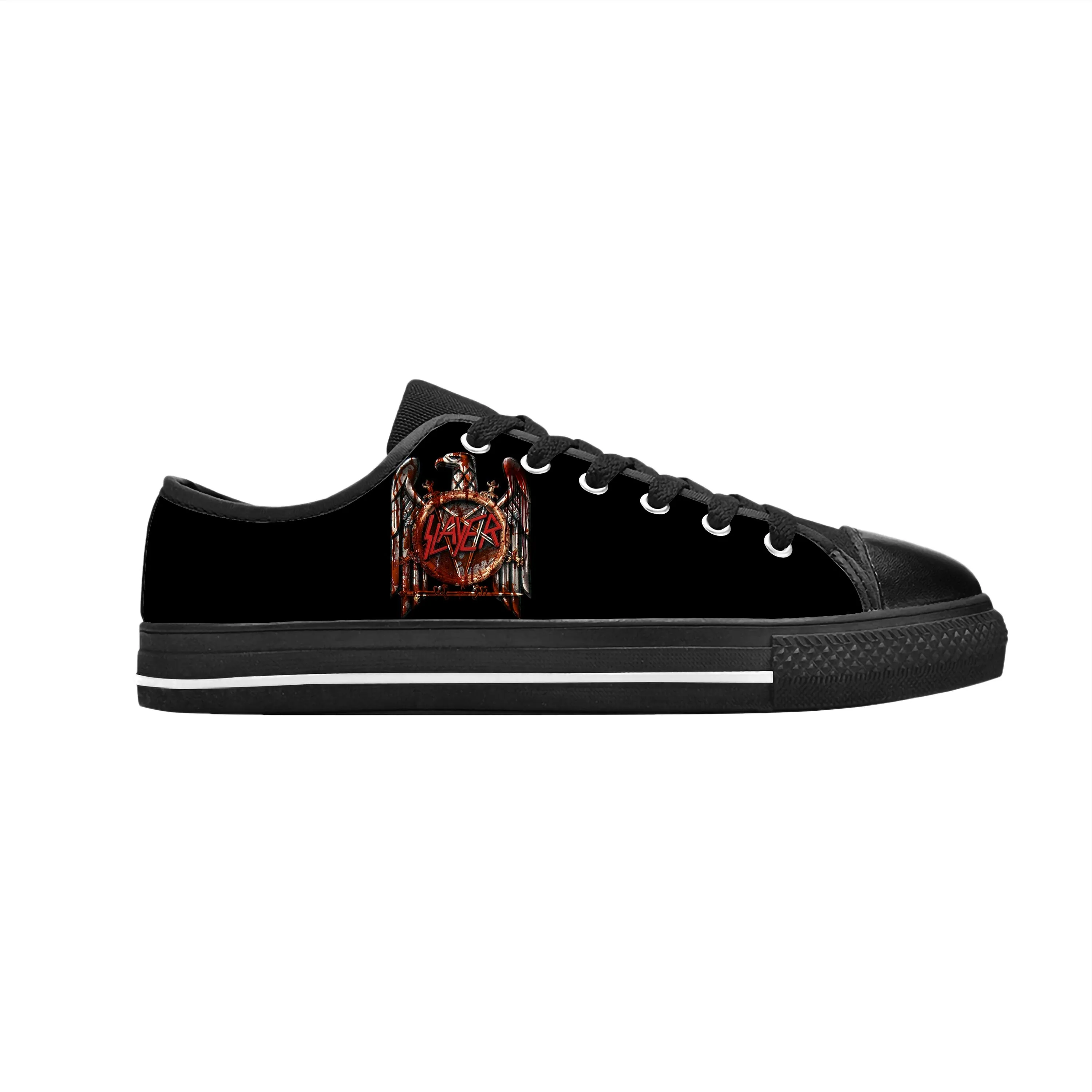 Heavy Metal Band Rock Music Singer Slayer Horror Casual Cloth Shoes Low Top Comfortable Breathable 3D Print Men Women Sneakers