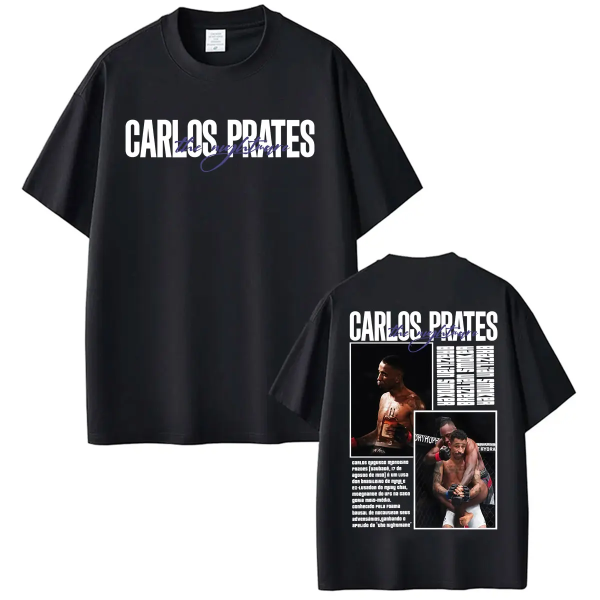 Lustiges Carlos Prates Brazilian Smoker Grafik-T-Shirt für Herren und Damen, modisches Gothic-Klassiker-T-Shirt, lässiges, übergroßes T-Shirt aus Baumwolle