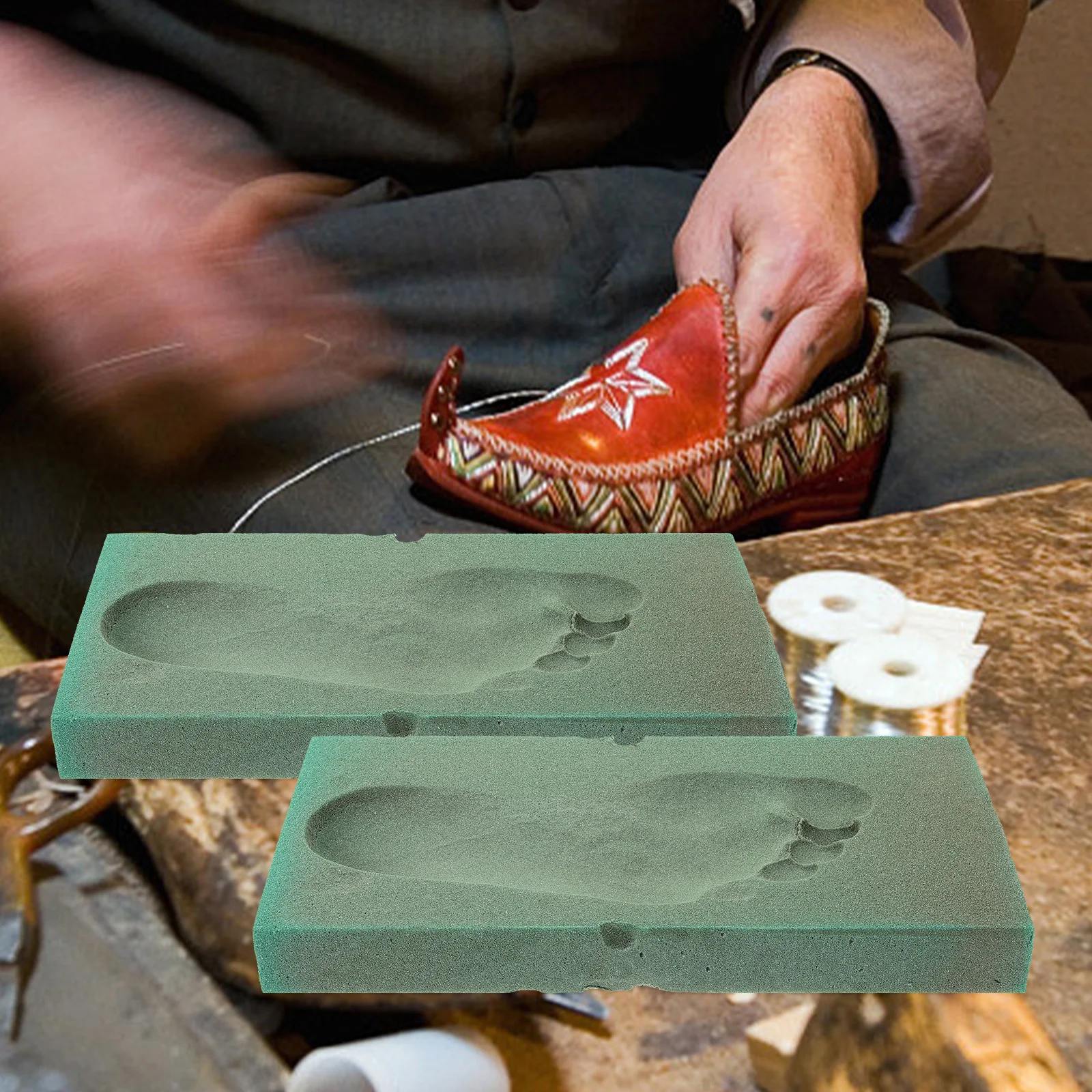 

Многофункциональная коробка для литья следов, мягкая, приятная для кожи, пенопластовая форма для стельок для ног «сделай сам», спортивная обувь, повседневные ботинки на каблуках