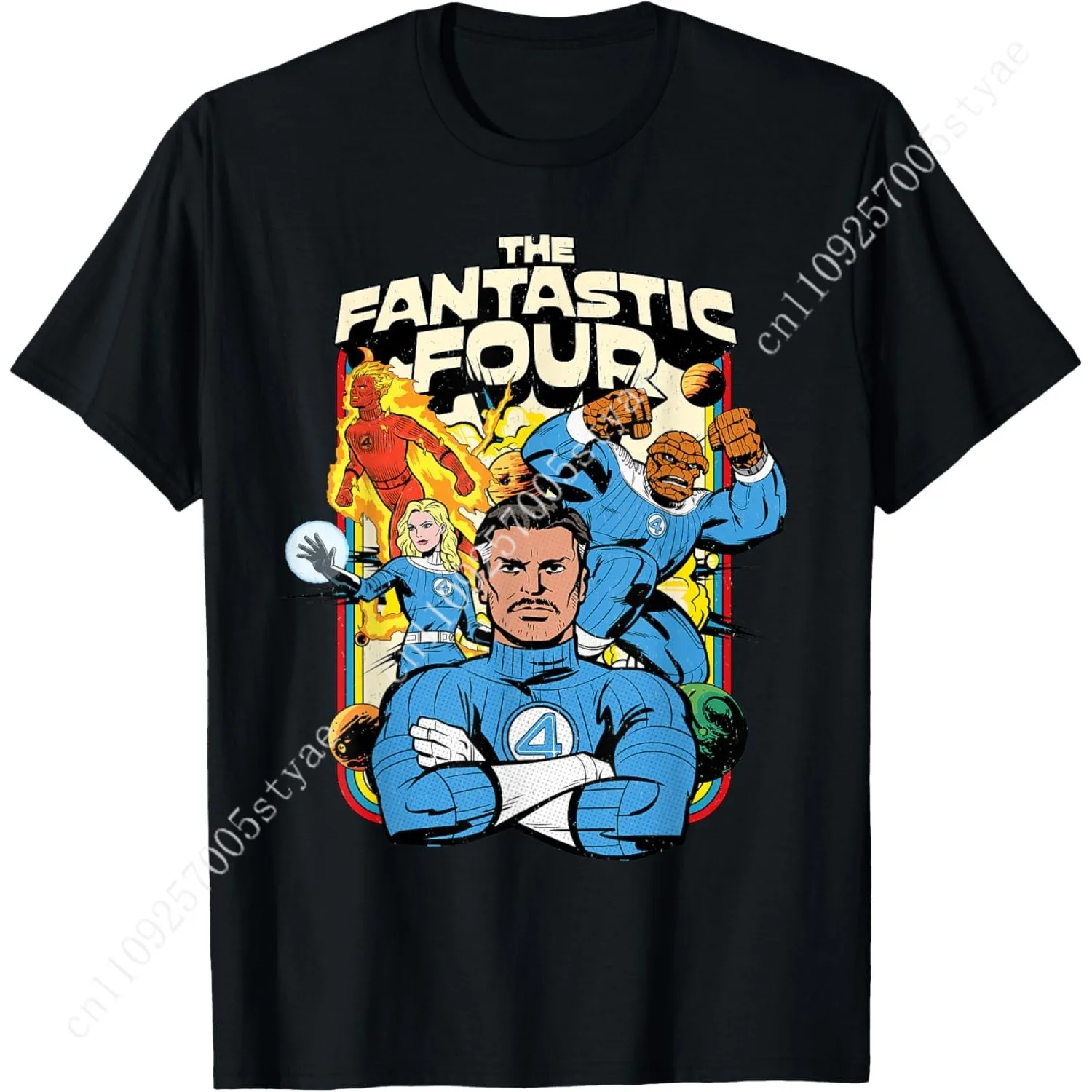 

Marvel The Fantastic Four: First Steps Retro Planets Team T-Shirt Cosplay