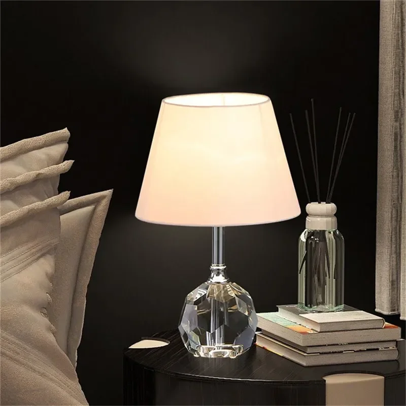 BERTH Nordic Modern Crystal Table Lamp LED Luxury Living Room Bedroom Study Villa Hotel Home Decoration Light