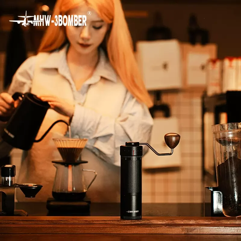 MHW 3BOMBER- R3 Manual Coffee Grinder Numerical External Setting Stainless Conical Burr Drip Coffee Espresso Barista camping