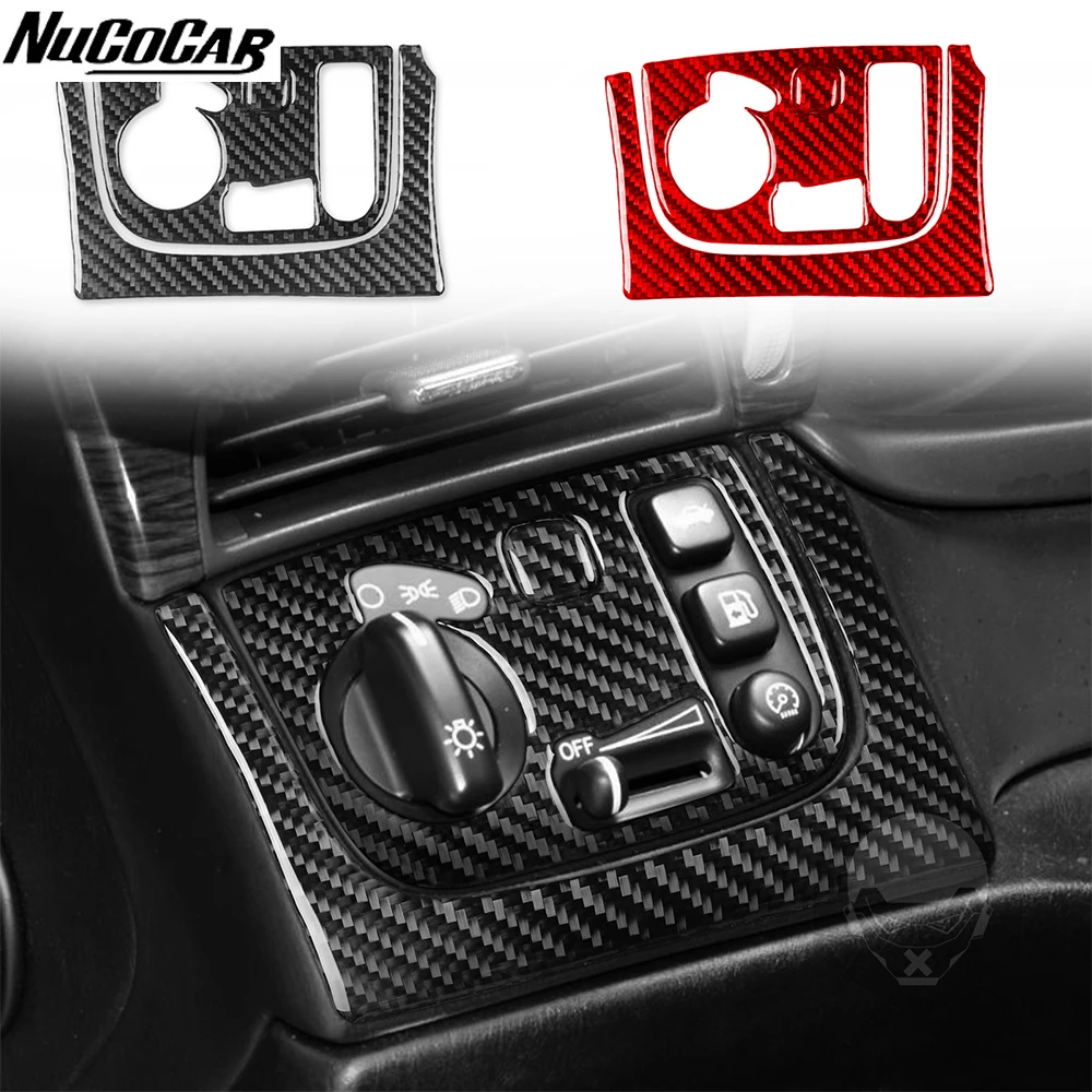 panneau-de-commutation-de-phare-en-fiber-de-carbone-accessoires-de-voiture-autocollants-decoratifs-d'interieur-pour-cadillac-deville-dtsi-2000-–-2005