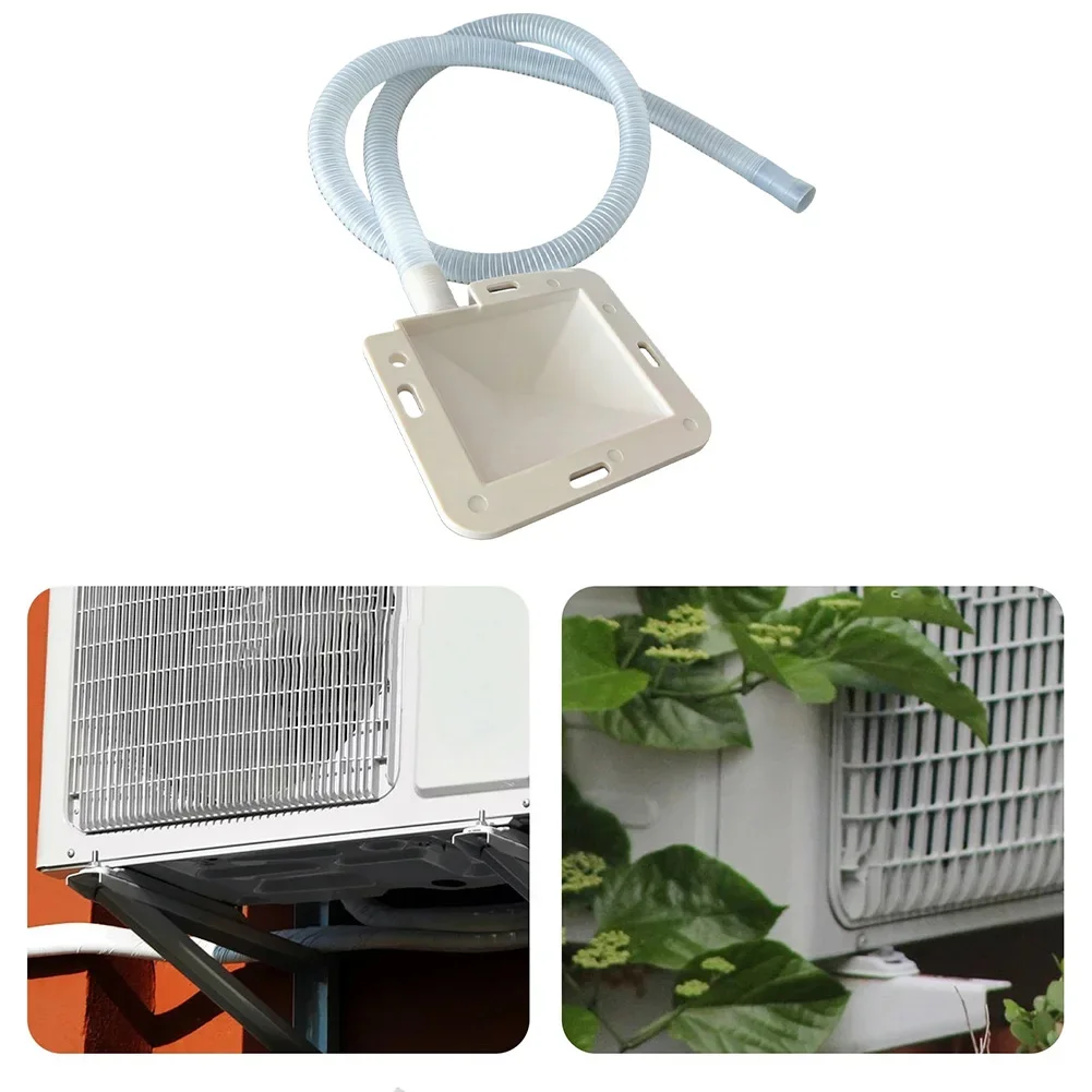1Pc Air Conditioner Drip Tray With 1M Hose For Window AC Unit Condensate Collector Drainage Replacement Part White Plastic