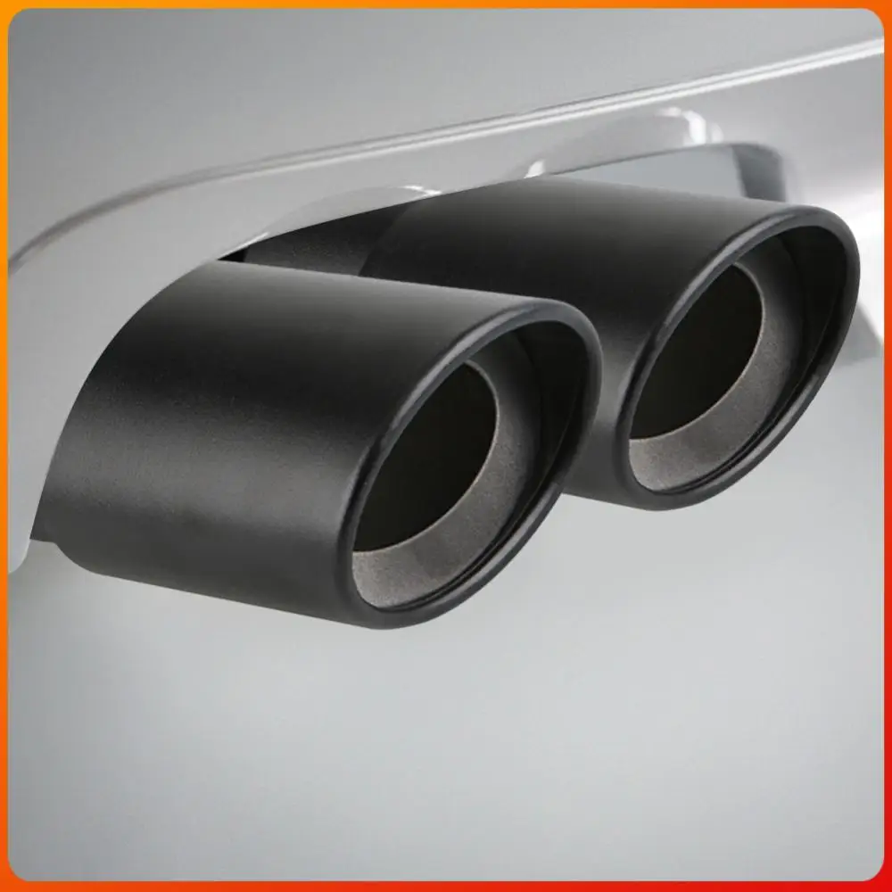 

Car Exhaust Muffler Tip Aluminum Alloy Tail Throat Tailpipe Black Exhaust Tailpipe Tip Rear Exhaust Pipe Car Modification Parts