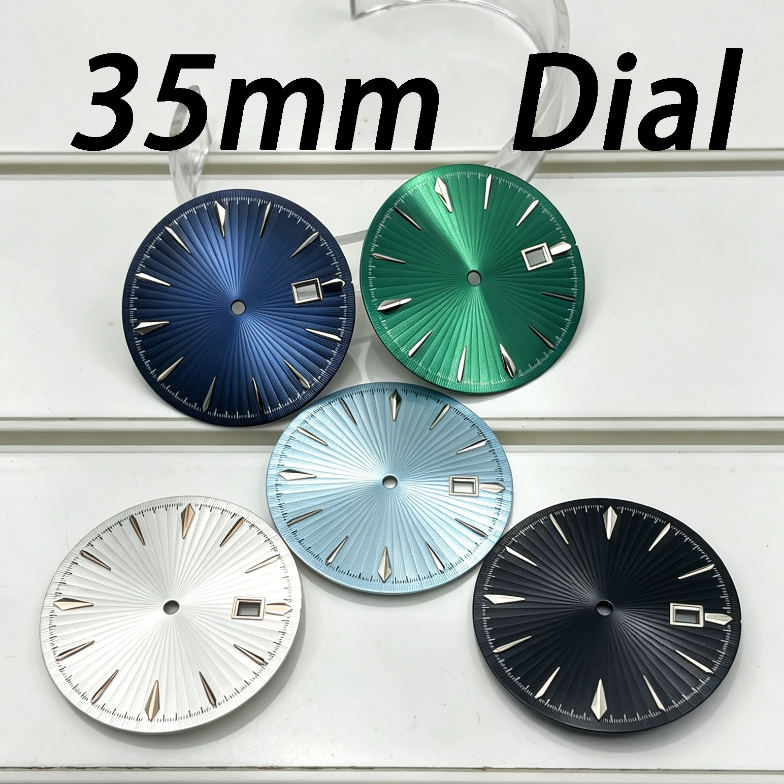 35mm Dial, NH35 Dial, Available In Multiple Colors, With Radial Patterns. Replacement  Watch Accessories. Support Customization