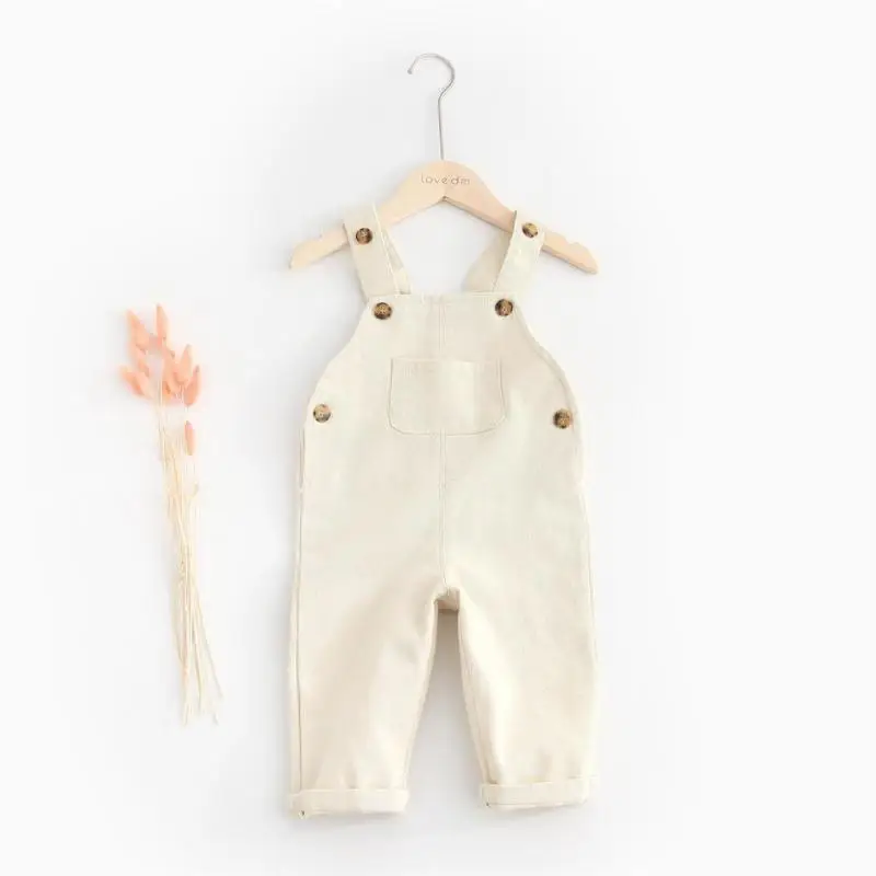 Baby Boy Solid Denim Overalls Child Jean Bib Pants Infant Jumpsuit Children\'s Clothing Kids Overalls Autumn Girls Outfits