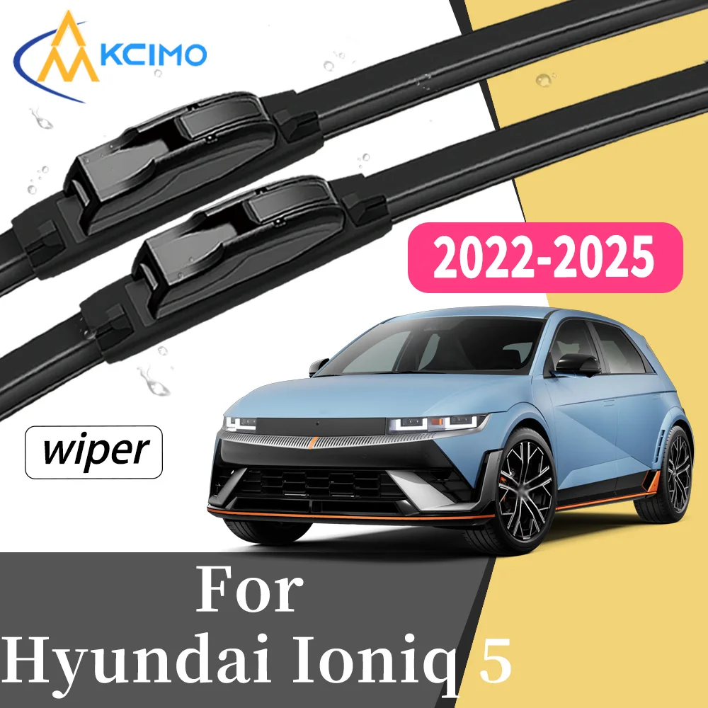 

Streak-Free Silent Wiping 2Pcs Front Windscreen Wiper Blades For Hyundai Ioniq 5 NE 2022-2025 Windshield Car Exterior Accessory