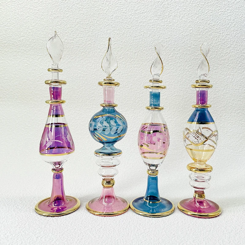 زجاجة عطر مصر الجديدة، جوهر مصنوع يدويًا 12 سم، زجاجة زجاجية زينة رائعة وزخرفة ناعمة #2