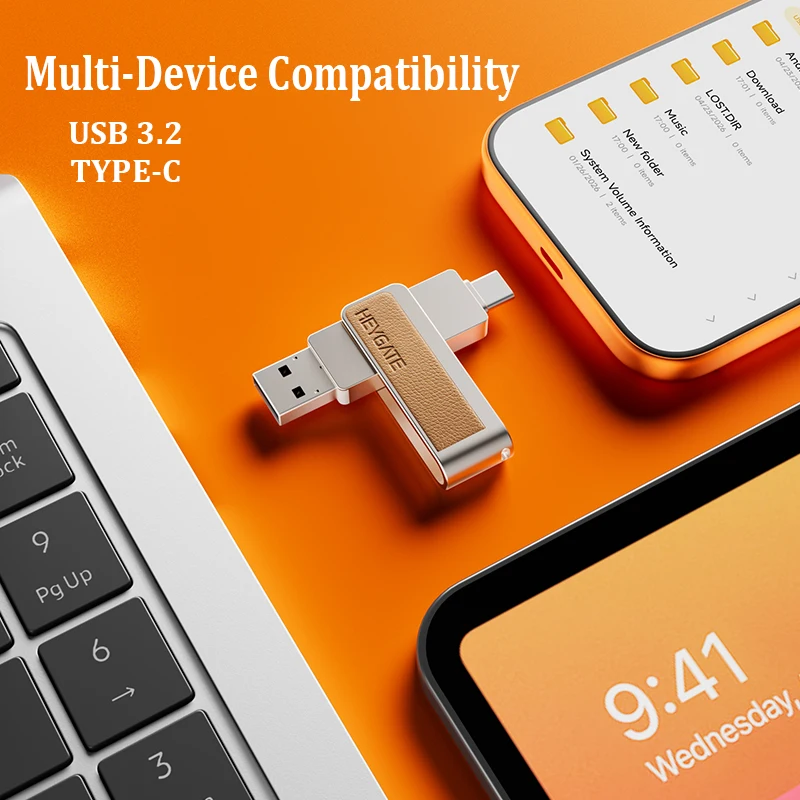 USB 3.0 Typ-C-Flash-Laufwerk, 2-in-1, Dual-USB-A- und USB-C-Pendrive, 150 MB/s Leseleistung, Speicherstick für PC, Laptop, Android-Telefon, 64 GB, 128 GB. – Detail 2