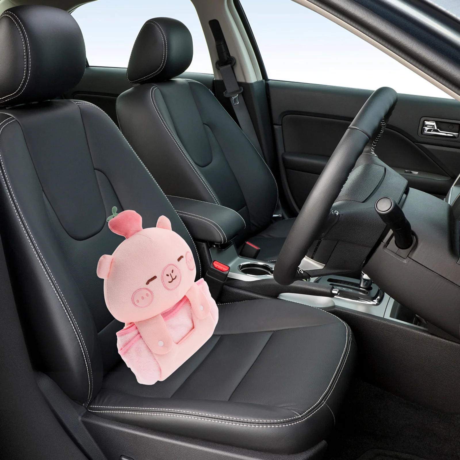 

2-in-1 Car Pillow Blanket Foldable Throw Soft Travel Cushion Blanket for Office Air Conditioning Warm Comfort Car Pillow 2-in-1