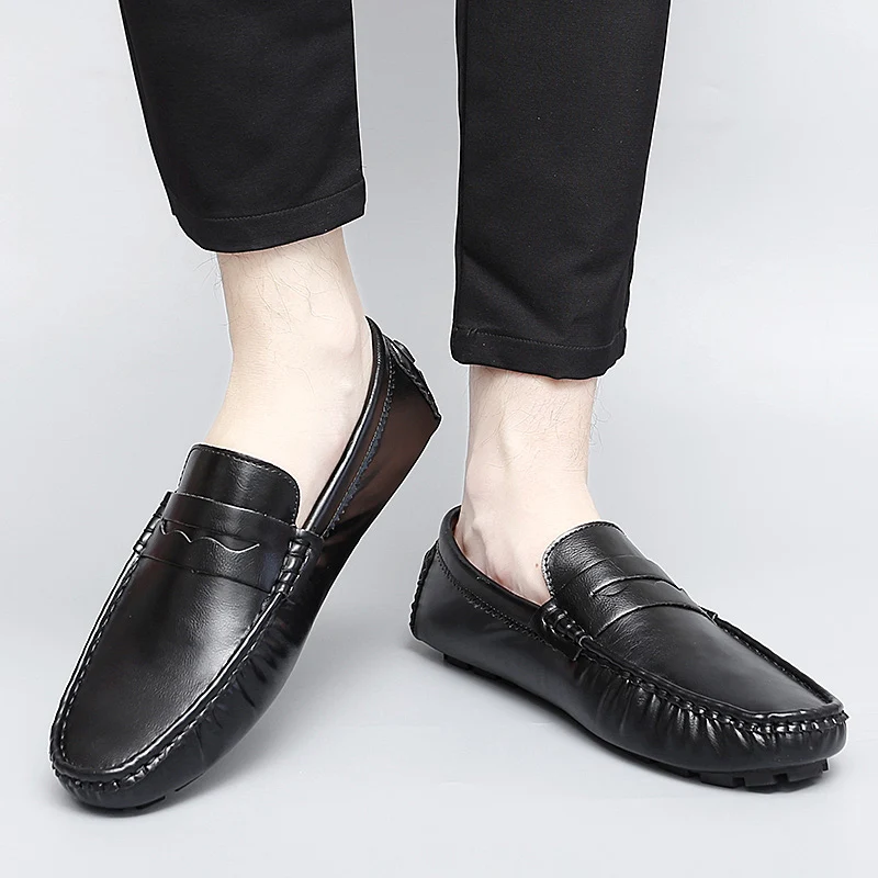 Designer Smile Moccasin Fashion Big Size 35~48 Men Women Casual Loafers Outdoor Comfort Male Driving Shoes Handmade Luxury Brand