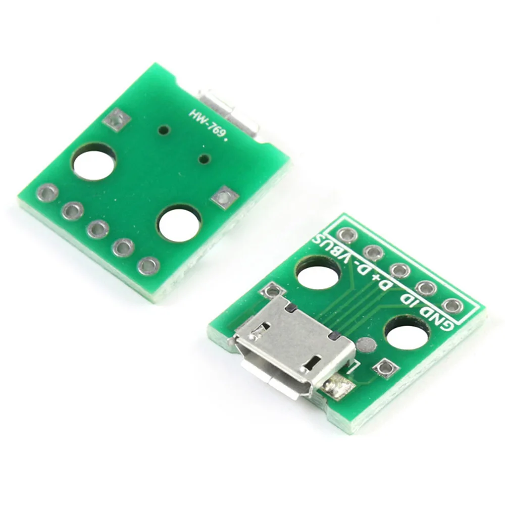 1 шт. MICRO Mini Type A USB D-DIP адаптер 5-контактный гнездовой разъем типа B преобразователь печатной платы пинборд 2,54 мм