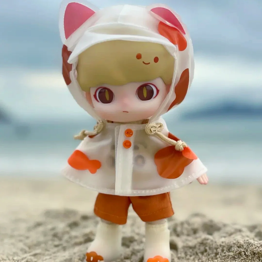 Kitty Dimoo Raincoat Cat BJD Doll Puppet Orange Body Moveable Figure Toys Collection Toy Customized Boys Gift New Set