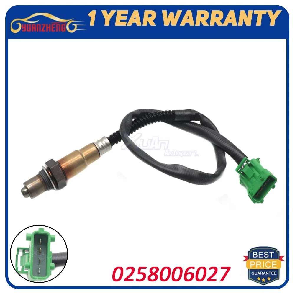 

0258006027 Air Fuel Ratio Lambda O2 Oxygen Sensor For Citroen Berlingo C2 C3 C4 C5 C6 C8 Peugeot 206 306 307 407 Renault Clio