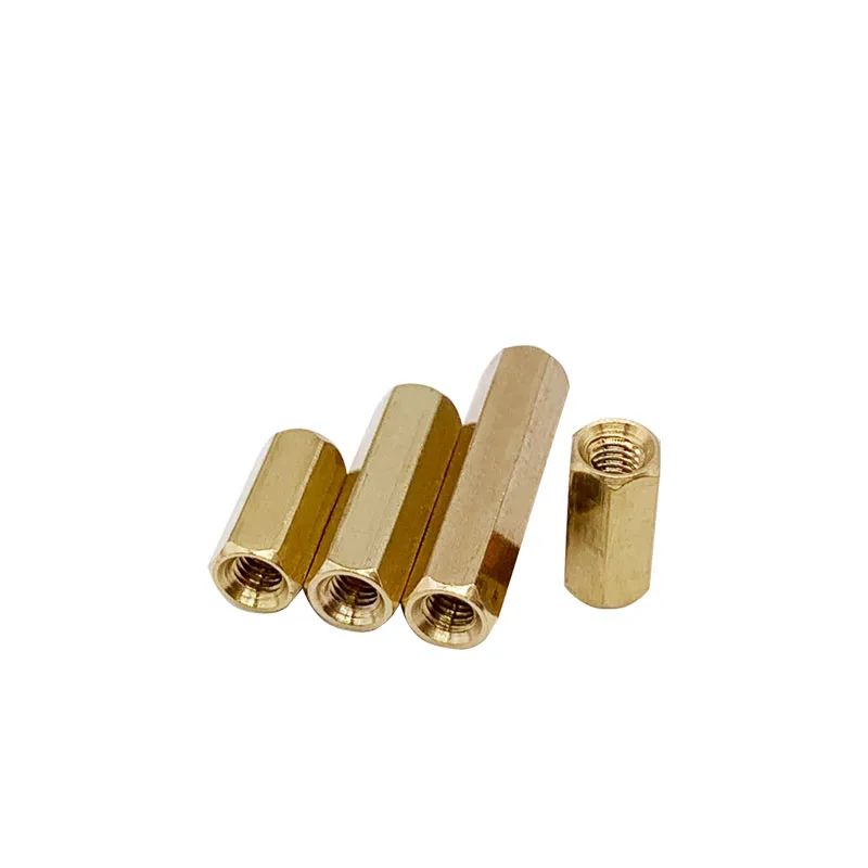 5-50pcs Hex Female to Female M2 M2.5 M3 M4 M5  brass standoff spacer Hexagonal Stud Spacer Hollow Pillars