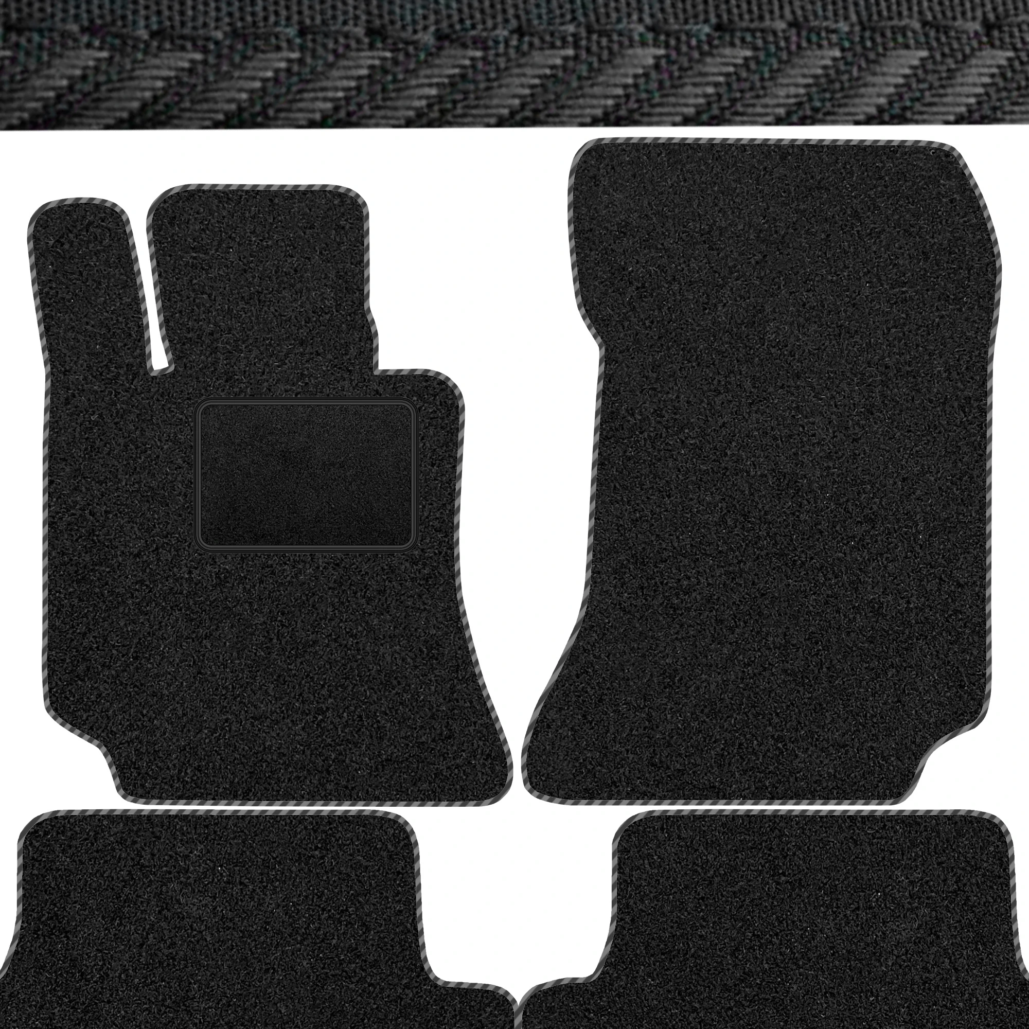 Set velourmatten passend bij Mercedes Sprinter III W907 2018- -Zwart