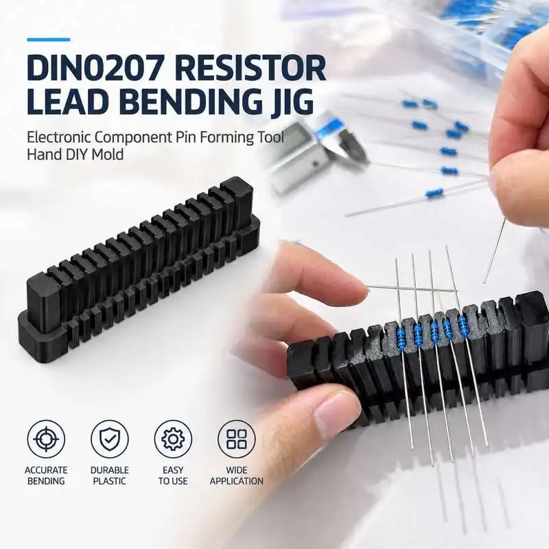 DIN0207 Resistor Pin Bending Mold Electronic Component Lead Forming Hand DIY Tool Jig