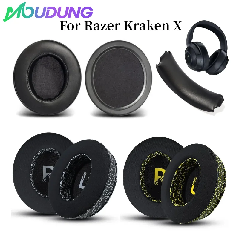 

MOUDUNG Ear Pad Headphone Earpads For Razer Kraken X Gaming Headphone Replacement Printed ice silk fabric Ear Pads Repair Parts