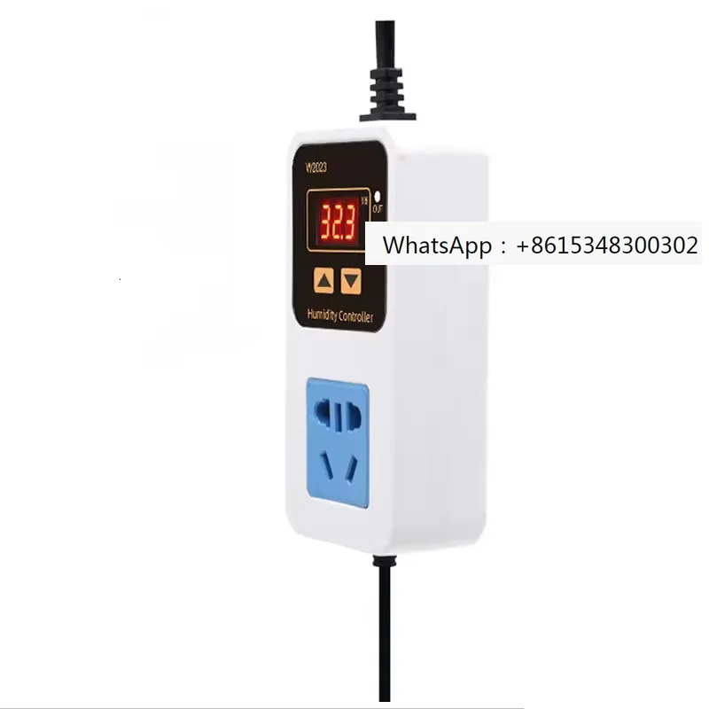 W2023 110-220V Electronic Intelligent Digital Display Humidity Control Switch Wall Type Humidity Controller