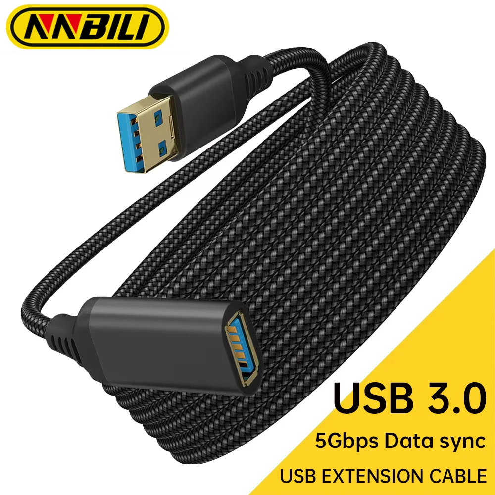 NNBILI USB Male To Female Extension Cable USB 3.0 Extender Cable For Camera Laptop Desktop Keyboard TV Gamepad Extension Cable