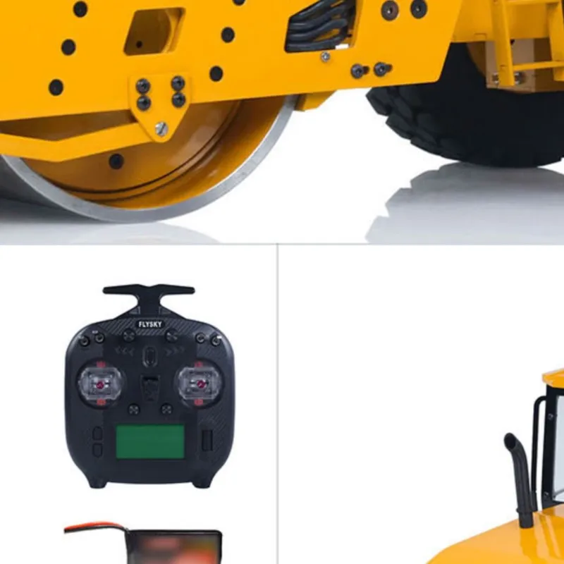 

1/12 RTR Metal CS11 RC Hydraulic Road Roller Radio Control Finished Engineering Vehicles Trucks Model Car Toy for Boys TH24080