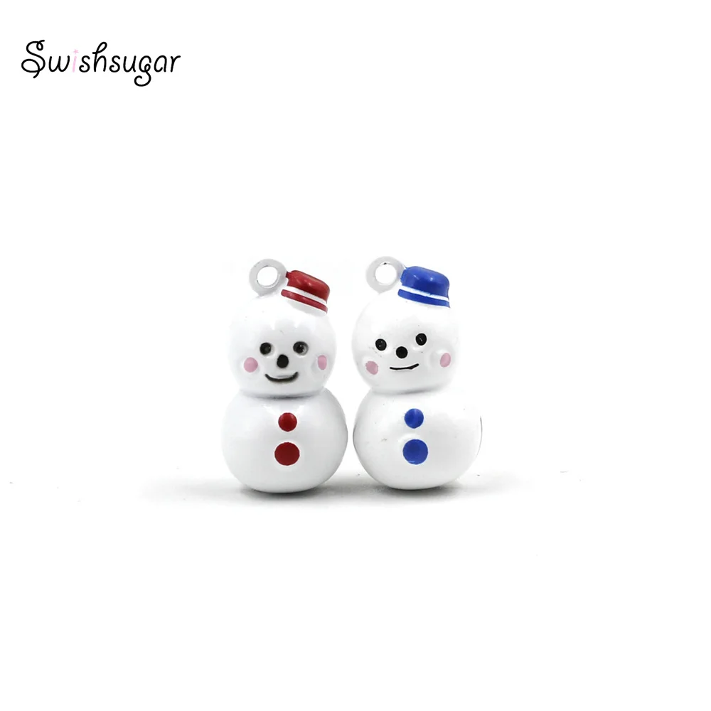 

2Colors Snowman Style JIngle Bell Charms Pendant Festival Halloween Christmas New Year Party Decoration