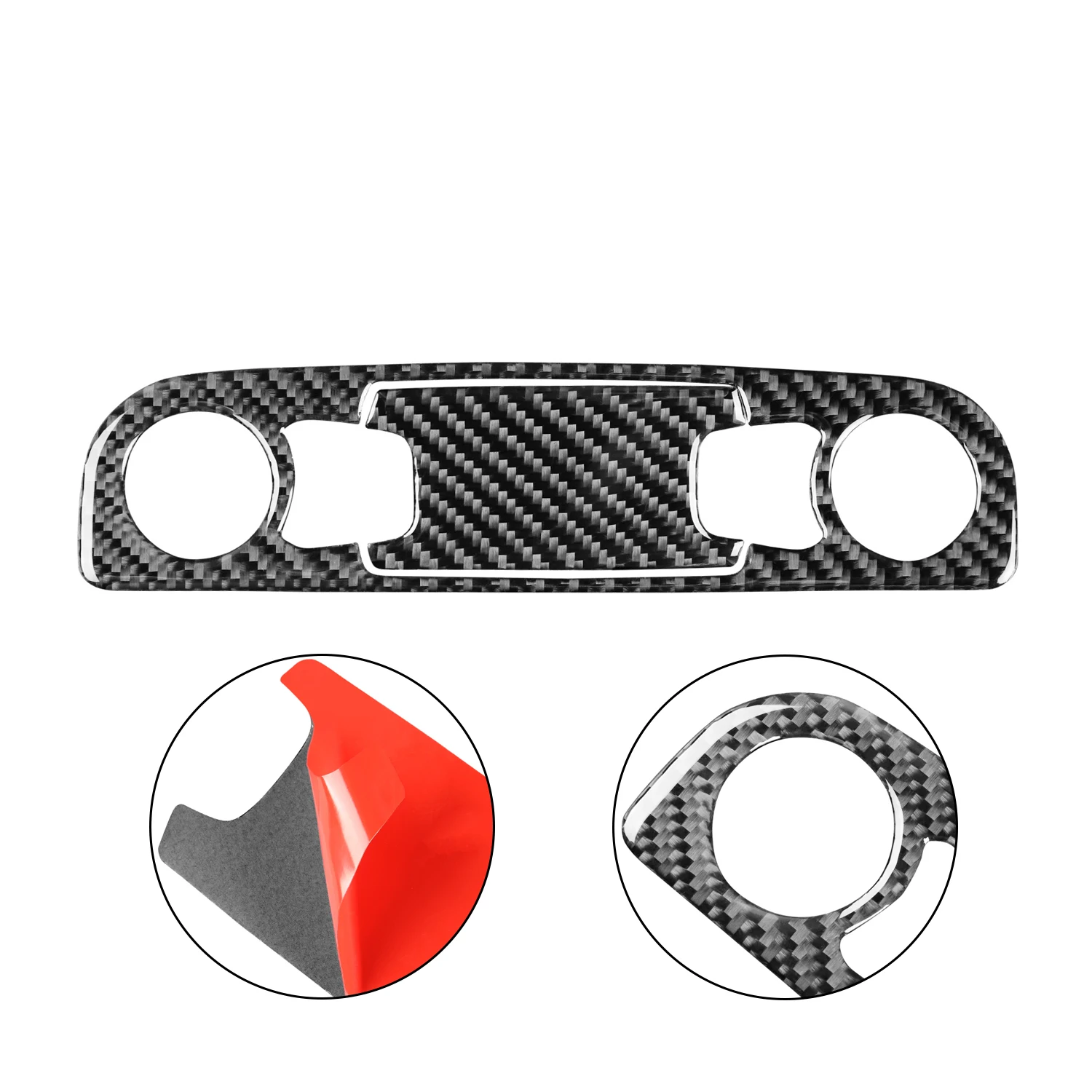 Reading Light Trim Sticker Carbon Fiber Stickers Overhead Console Cover For Audi A6 S6 C6 2005-2011 Interior Car Accessories