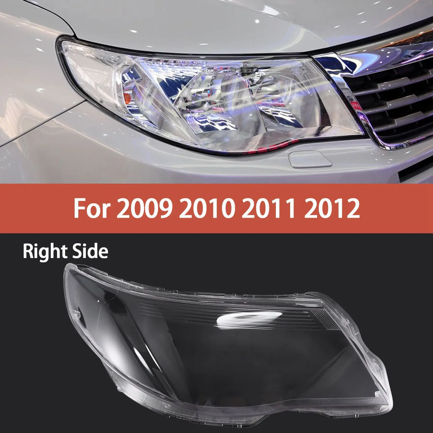 

Car Headlight Lens Cover Headlight Lampshade Auto Light Shell Headlight Housing For Subaru Forester 2009 2010 2011 2012 Left-L94