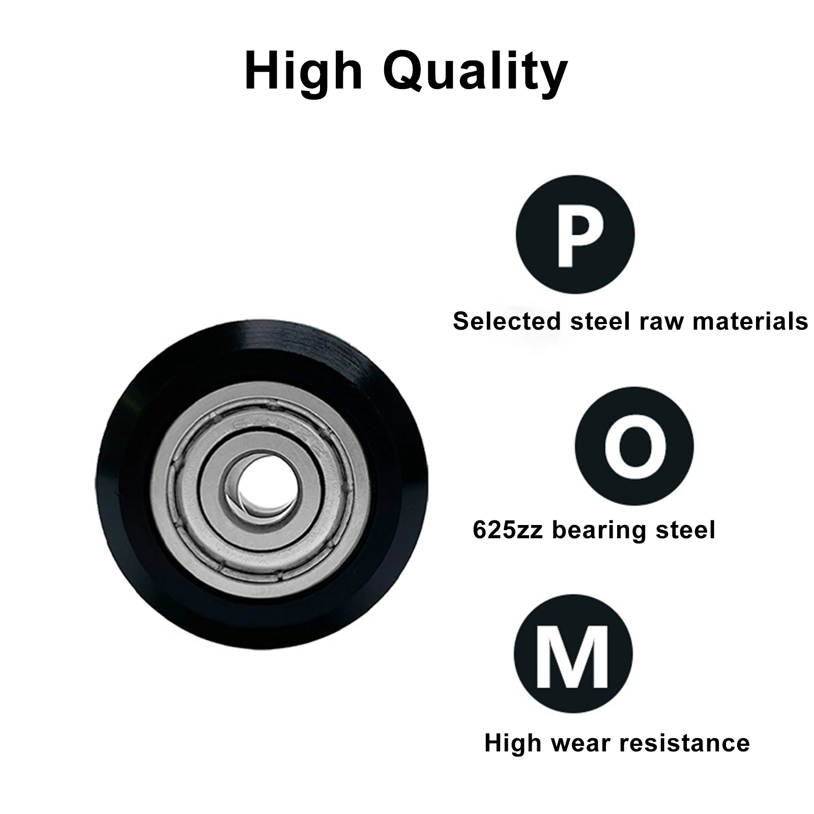 3D Printer Parts CNC POM Wheel With 625zz Bearing Idler V-Slot Aluminum Profile Perlin Pulley For CREALITY Anycubic Elegoo FDM