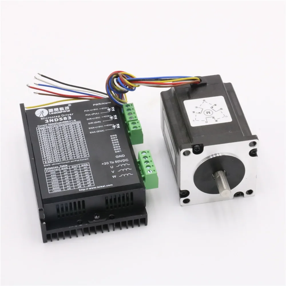 HAOJIAYI Leadshine 3 Phase Stepper Motor Driver 573S15 3ND583 NEMA 23 for Laser Engraving Cutting Machine Stepper Motor