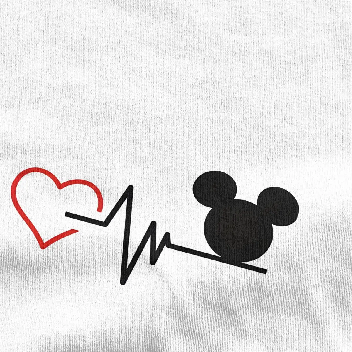 Men Mickey Mouse Loves T-Shirts Pure Cotton Tops Summer Street Style Short-Sleeved T-Shirt Crewneck Trendy Cool Design Tshirt