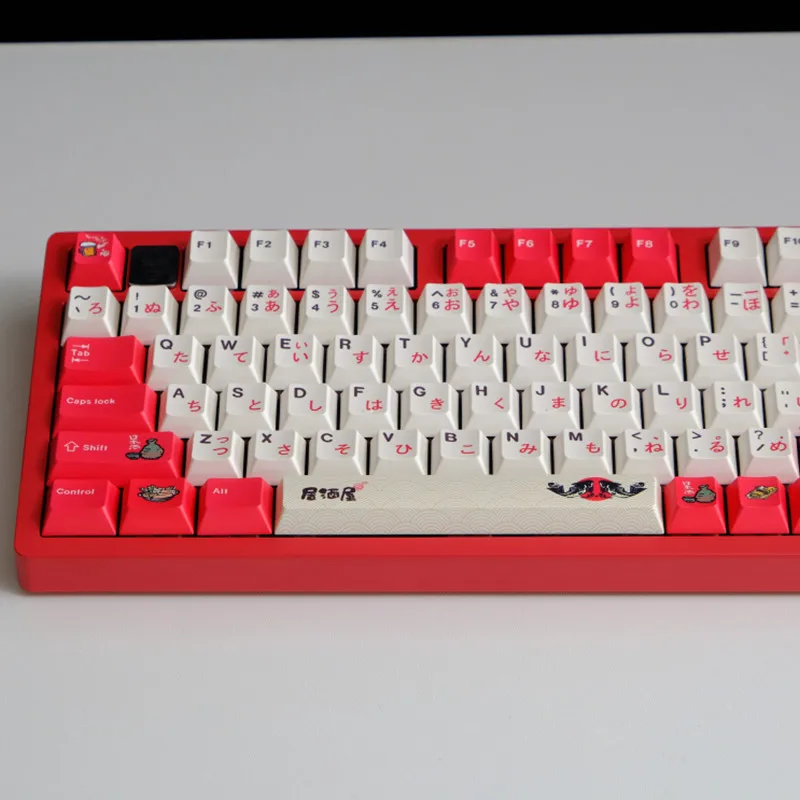 วัสดุ PBT 129 คีย์ Izakaya PBT วัสดุ Dye Sublimation Cherry Profile Keycap ชุดสําหรับ MX Switch Gaming คีย์บอร์ด