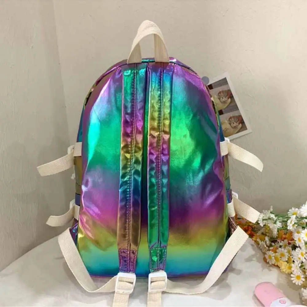 

Модный рюкзак с несколькими карманами и лазерной отделкой, большой вместимости, в корейском стиле, для студентов, школьный ранец, сумка для хранения, дорожная сумка, наплечная сумка, для активного отдыха