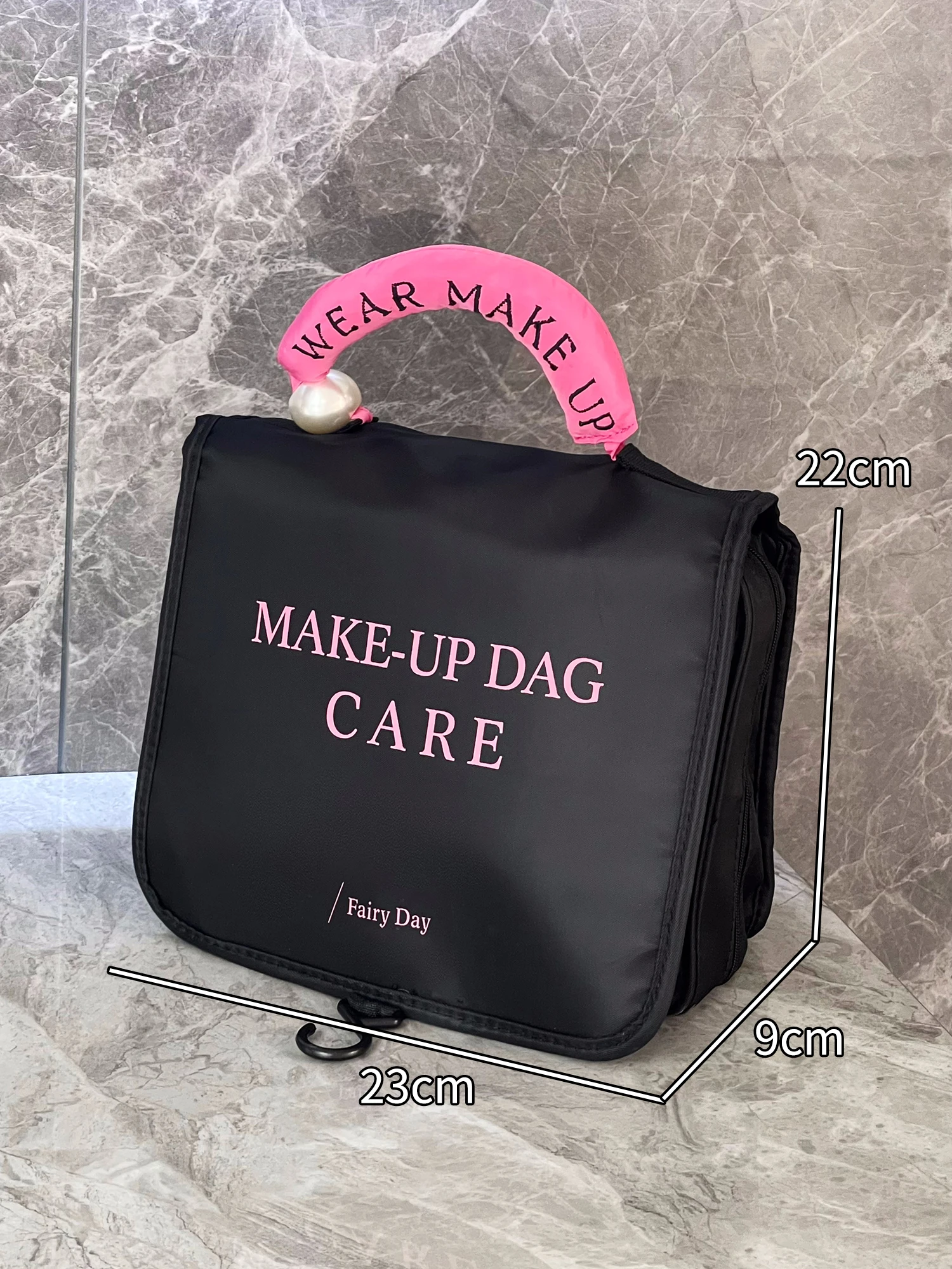 Hanging Travel Toiletry Bag Large Capacity Cosmetic Toiletry Organizer for Women Portable Make up Bag with Dividers and Handle