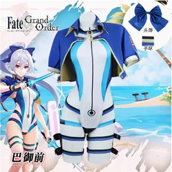 Anime Game Fate/Grand Order Tomoe Gozen Cosplay Costume Saber Jumpsuits Swimsuit Summer Bikini Woman Sexy Lovely Sand Party Suit