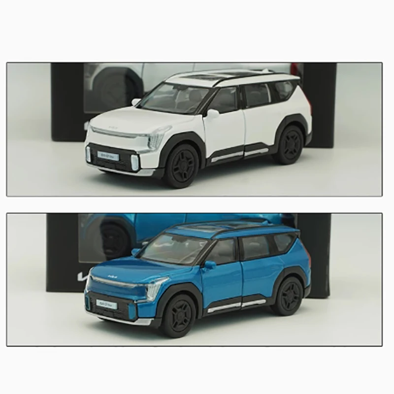 Diecast 1:38 Scale EV9 GT-Line SUV Alloy Car Model Finished Product Simulation Toy Collection Gift Static Model Ornament