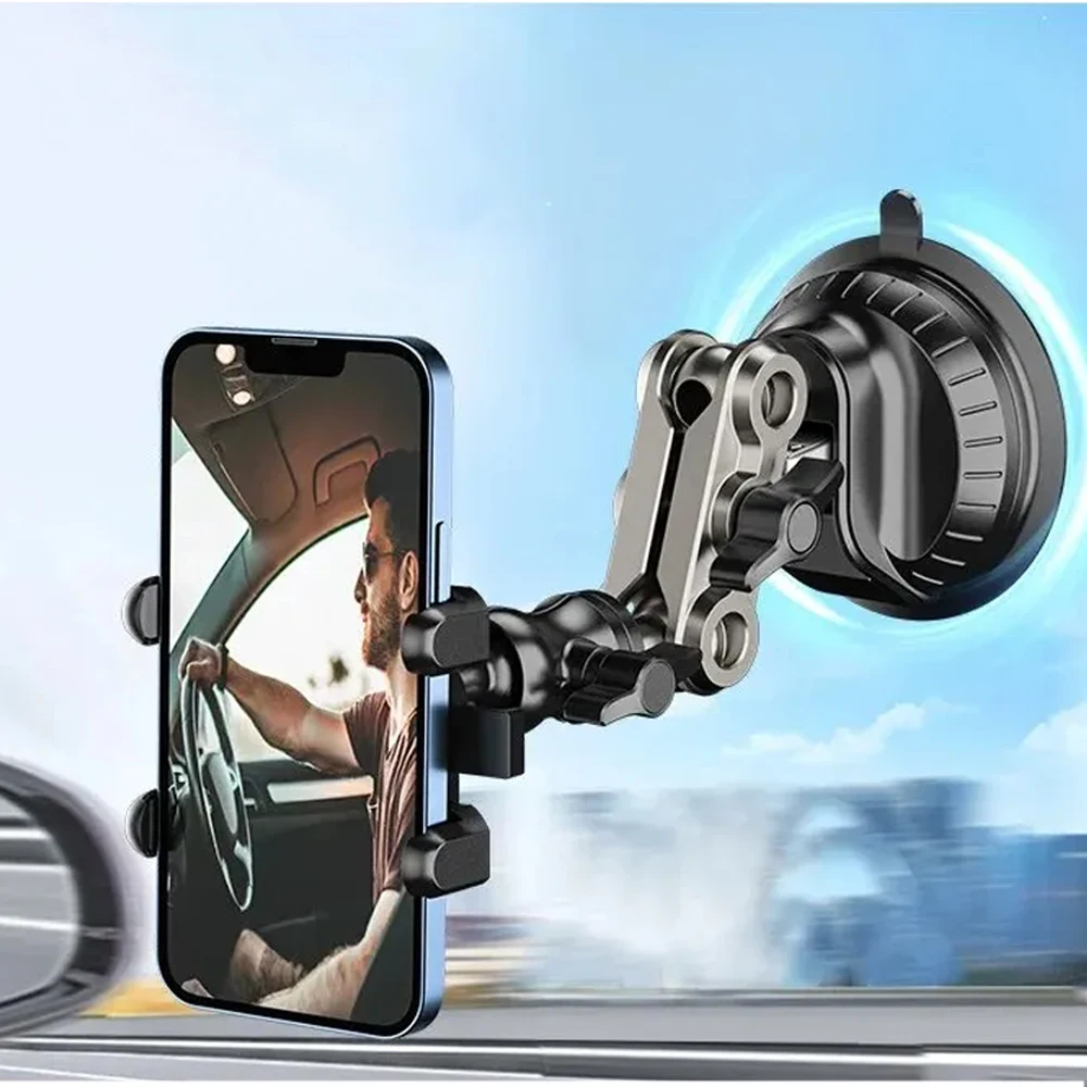 Car Phone Mount Video Recording Universal Magic Arm Suction Car Phone Holder Mount Windshield Window Glass Vlog Shooting