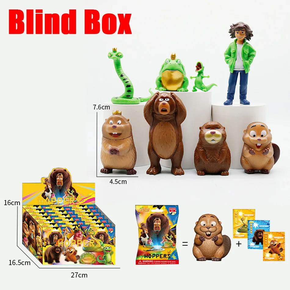 

Набор фигурок героев из фильма Disney Pixar Hoppers: Мэйбл, Бобер, Король Джордж, Медведь, Змея, Лягушка, коллекционные игрушки, подарок на день рождения для детей