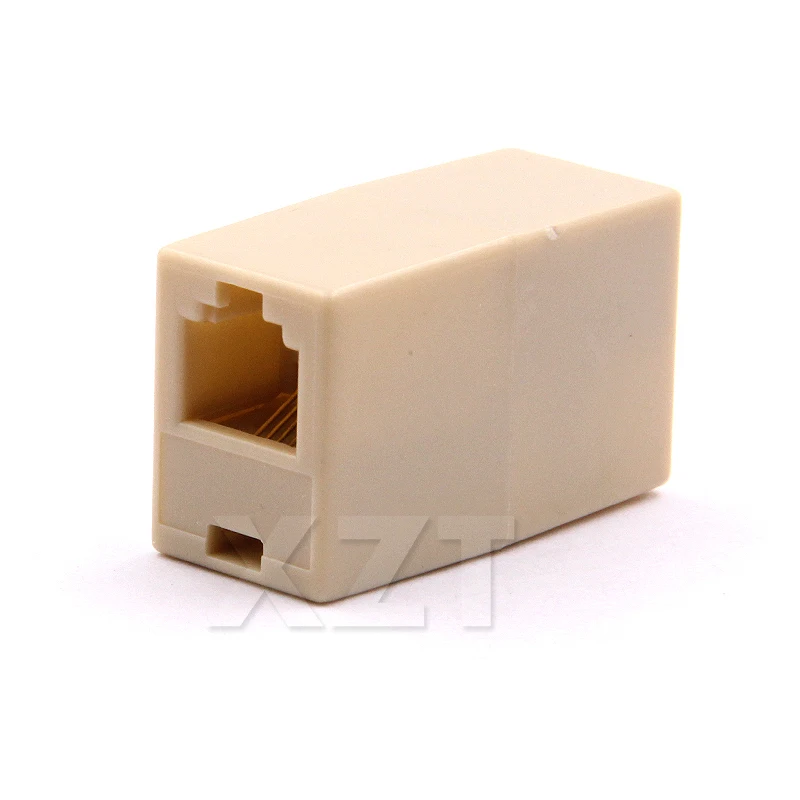 10 Uds RJ11 6P4C puertos dobles enchufe hembra conector de teléfono divisor de línea extensor adaptador de enchufe